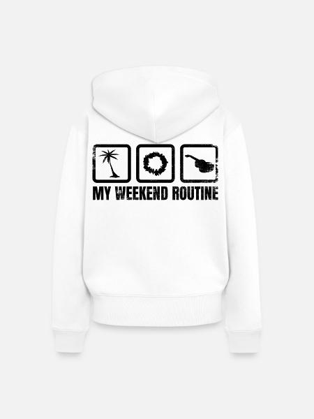 Ukulele Wochenende - Frauen Premium Bio Zip Hoodie - Weiß