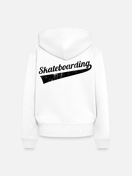 Skateboarding - Frauen Premium Bio Zip Hoodie - Weiß