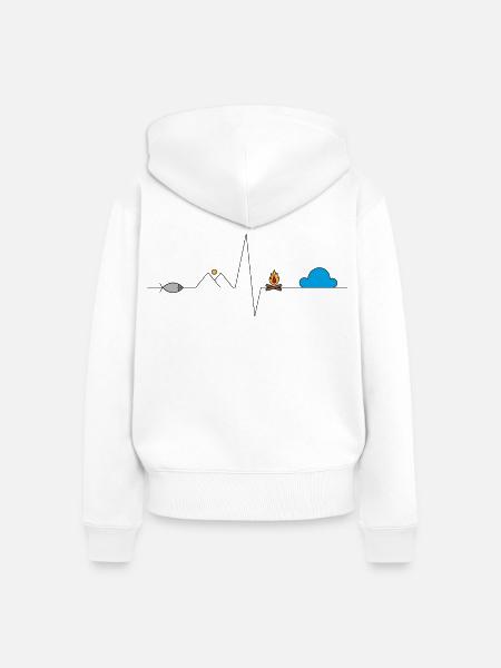 Adventure - Frauen Premium Bio Zip Hoodie - Weiß