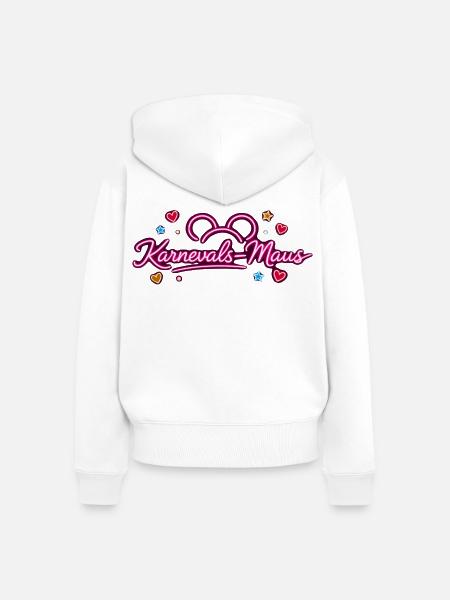 KarnevalsMaus Fastnacht Fasching Outfit Niedlich - Frauen Premium Bio Zip Hoodie - Weiß