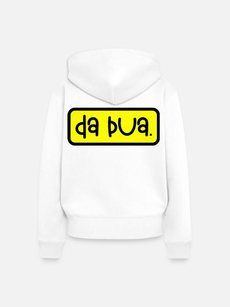 da Bua - Frauen Premium Bio Zip Hoodie - Weiß