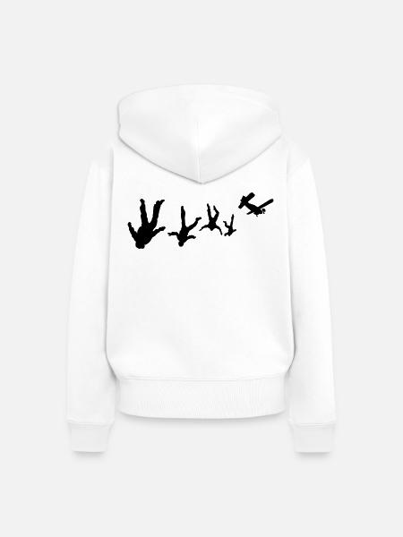 Fallschirmspringen Skydive - Frauen Premium Bio Zip Hoodie - Weiß