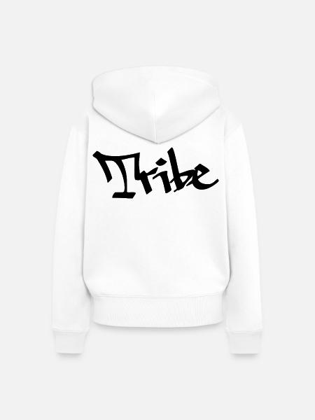Tribe - Frauen Premium Bio Zip Hoodie - Weiß