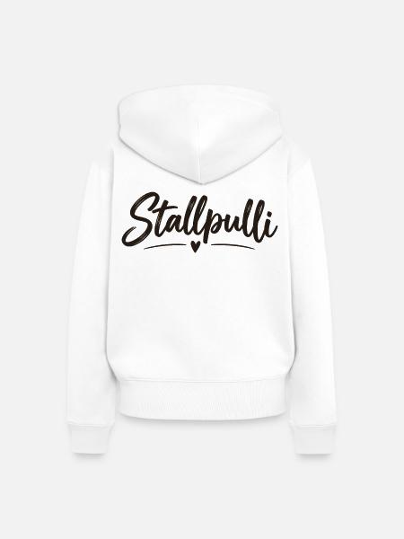 Stallpulli - Pferd - Reiterin - Stall - Pullover - Frauen Premium Bio Zip Hoodie - Weiß