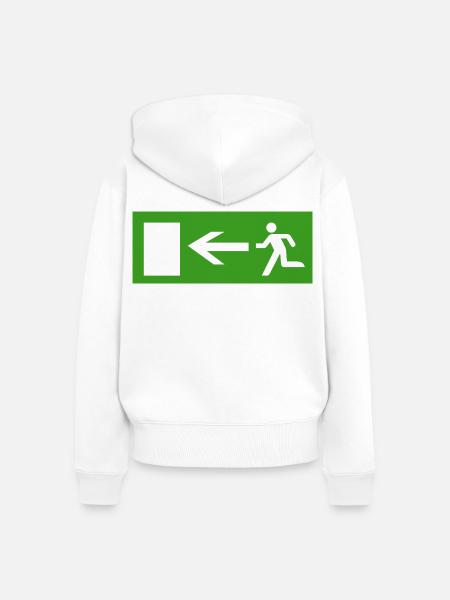 Der Abhauende - Frauen Premium Bio Zip Hoodie - Weiß
