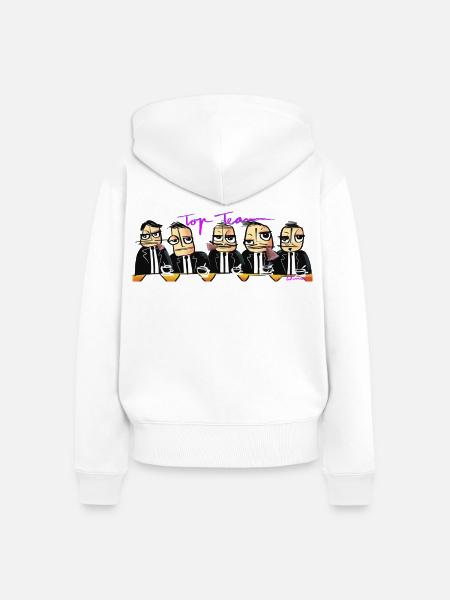 Kaffeebecher - Top Team - Frauen Premium Bio Zip Hoodie - Weiß