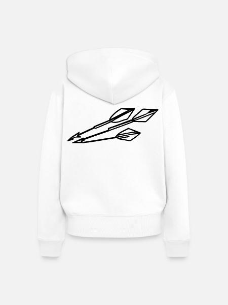 Bogensport Pfeile - Frauen Premium Bio Zip Hoodie - Weiß