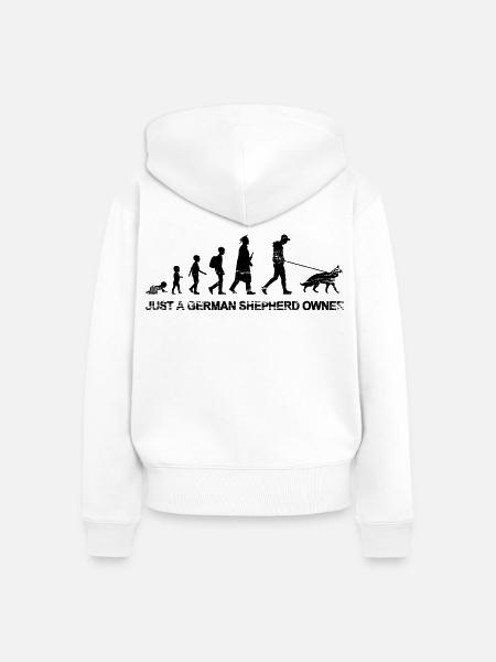 Nur ein Schäferhund Besitzer - Frauen Premium Bio Zip Hoodie - Weiß