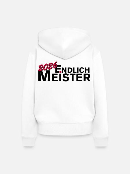 Endlich Meister 2026 Meisterschaft - Frauen Premium Bio Zip Hoodie - Weiß