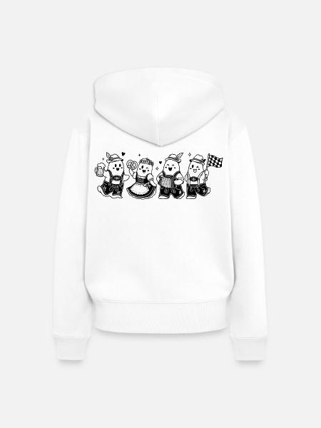 Bayerische Geister - Frauen Premium Bio Zip Hoodie - Weiß