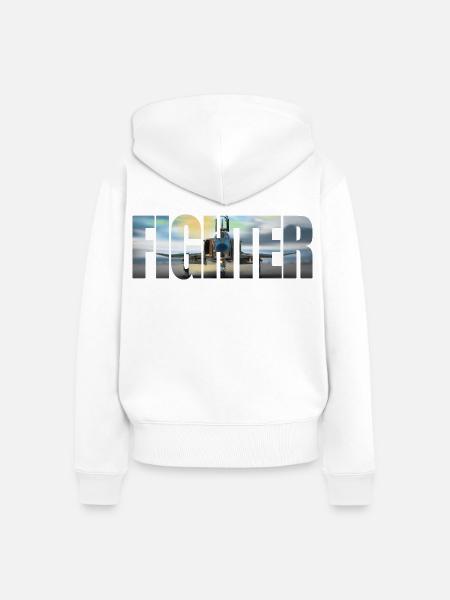 Fighter F-4 Phantom - Frauen Premium Bio Zip Hoodie - Weiß