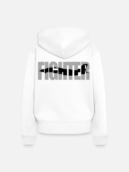 Fighter F-14 Tomcat - Frauen Premium Bio Zip Hoodie - Weiß