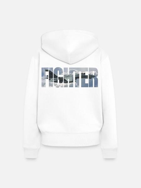 Fighter F-14 Tomcat - Frauen Premium Bio Zip Hoodie - Weiß