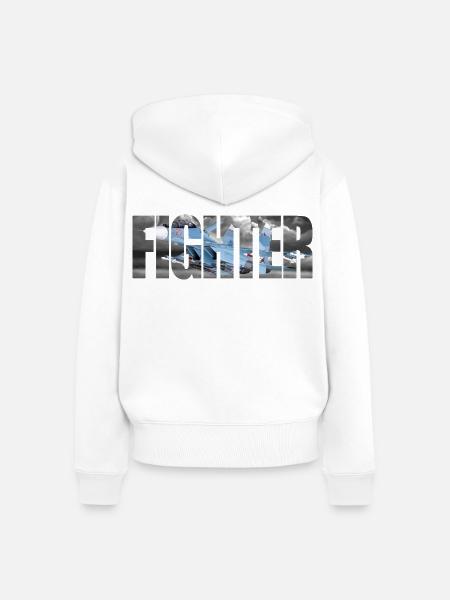 Fighter Su-30SM - Frauen Premium Bio Zip Hoodie - Weiß