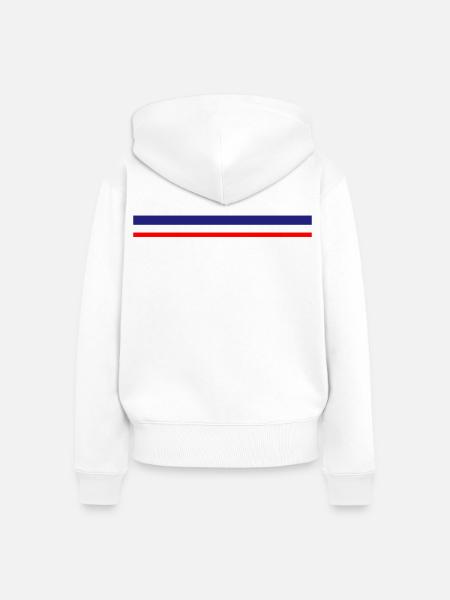 Frankreich Sport - Frauen Premium Bio Zip Hoodie - Weiß
