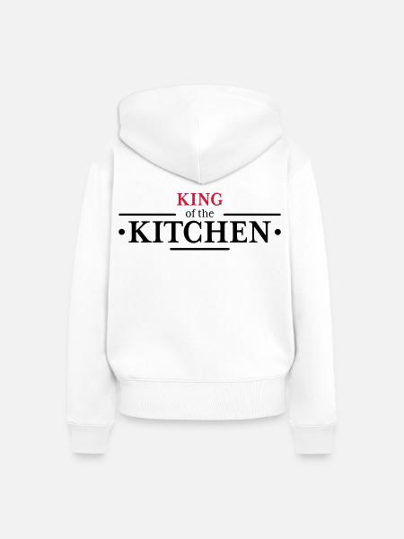 King of the Kitchen - Frauen Premium Bio Zip Hoodie - Weiß