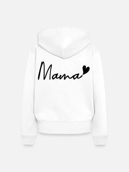 Mamma - Frauen Premium Bio Zip Hoodie - Weiß