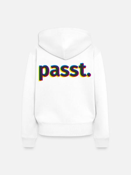 passt. - Frauen Premium Bio Zip Hoodie - Weiß