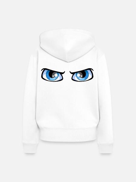 eyes - Frauen Premium Bio Zip Hoodie - Weiß