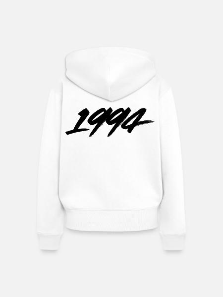1994 Graffiti-Pinsel - Frauen Premium Bio Zip Hoodie - Weiß