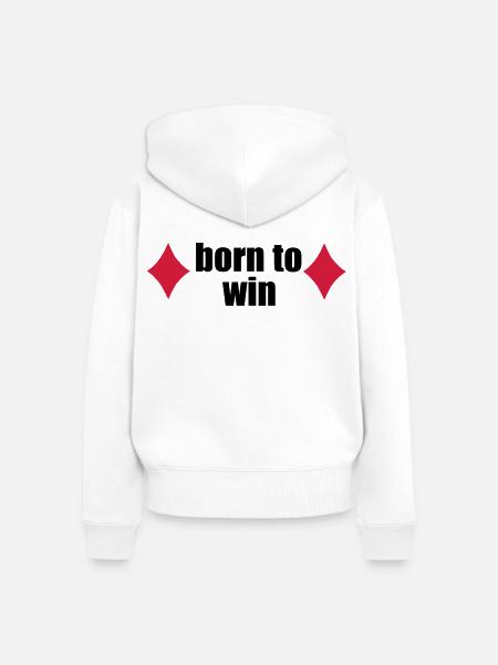 poker - Frauen Premium Bio Zip Hoodie - Weiß