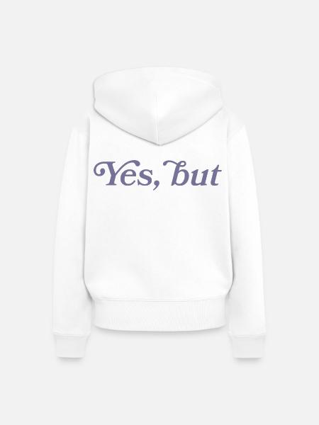 Ja, aber... - Frauen Premium Bio Zip Hoodie - Weiß