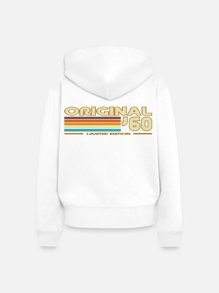 1960 - Frauen Premium Bio Zip Hoodie - Weiß