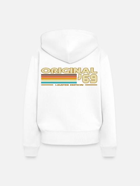 1969 - Frauen Premium Bio Zip Hoodie - Weiß