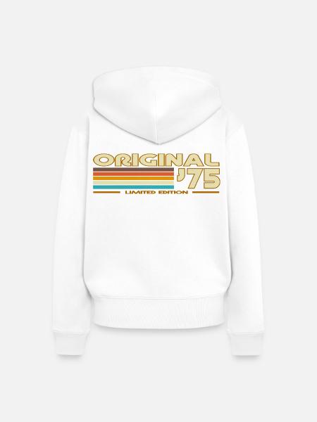 1975 - Frauen Premium Bio Zip Hoodie - Weiß