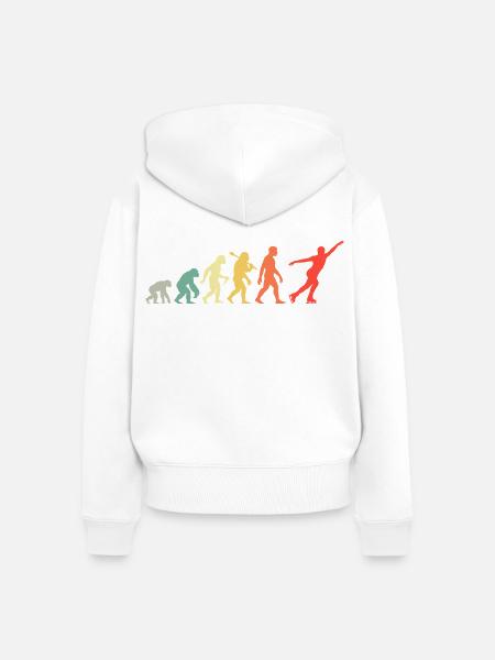 Eiskunstläufer Evolution Eiskunstlauf Schlittschuh - Frauen Premium Bio Zip Hoodie - Weiß