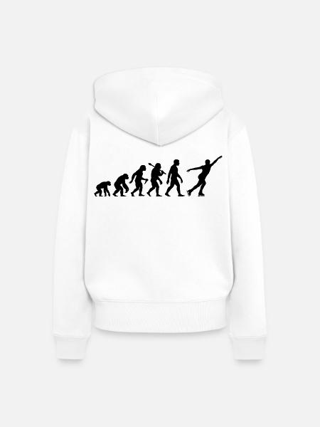 Eiskunstläufer Evolution Eiskunstlauf Schlittschuh - Frauen Premium Bio Zip Hoodie - Weiß