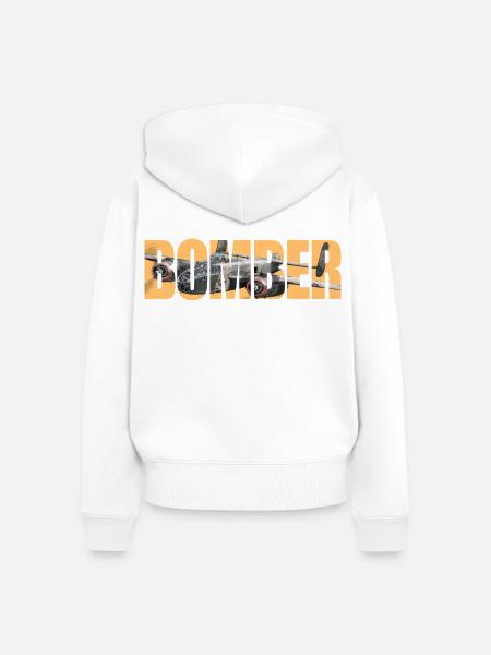 Bomber B-25 Mitchell - Frauen Premium Bio Zip Hoodie - Weiß