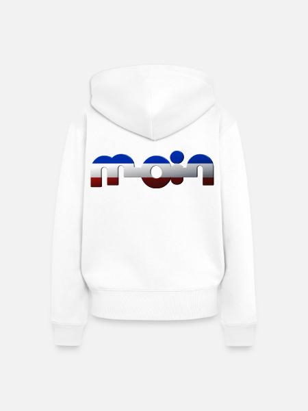 Moin - Frauen Premium Bio Zip Hoodie - Weiß