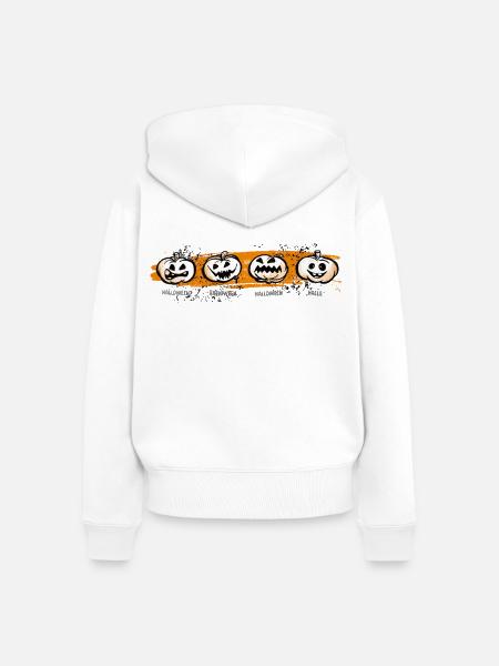 Halloween - Frauen Premium Bio Zip Hoodie - Weiß