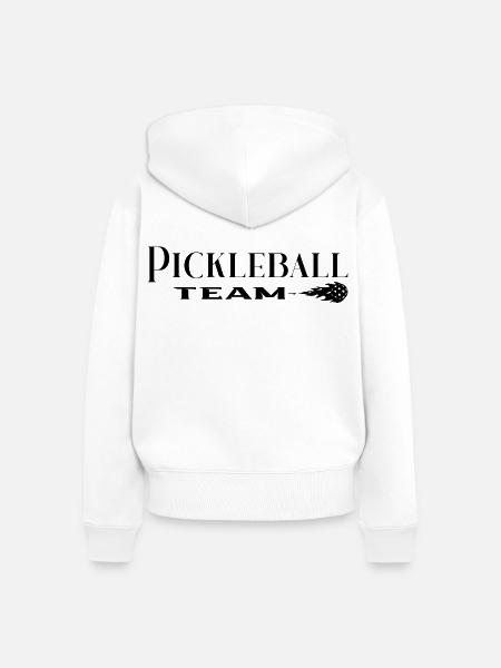 Pickleball - Frauen Premium Bio Zip Hoodie - Weiß