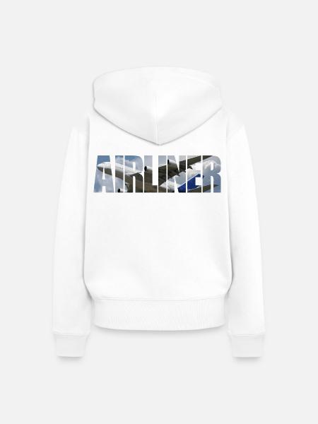Airliner A-380 - Frauen Premium Bio Zip Hoodie - Weiß