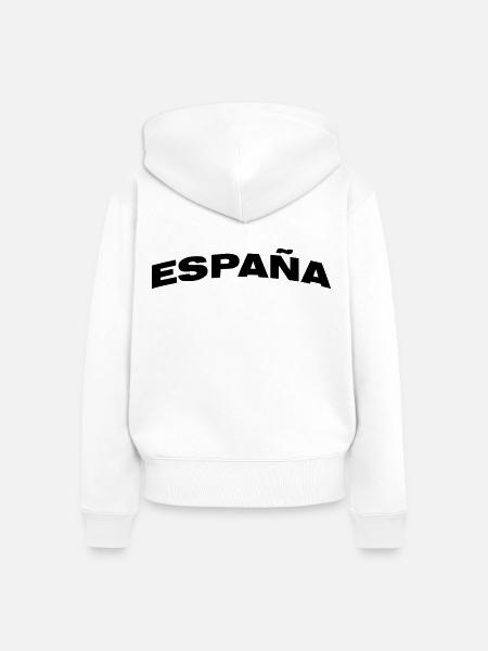 Spanien - Frauen Premium Bio Zip Hoodie - Weiß
