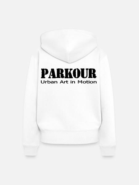 Parkour - Frauen Premium Bio Zip Hoodie - Weiß