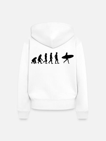 Surfergirl - Frauen Premium Bio Zip Hoodie - Weiß