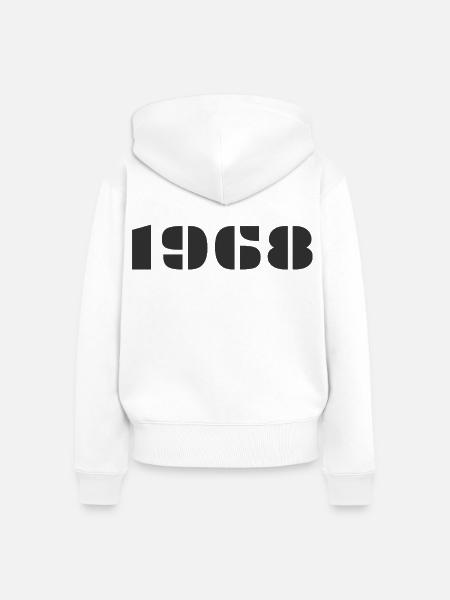 1968 - Frauen Premium Bio Zip Hoodie - Weiß