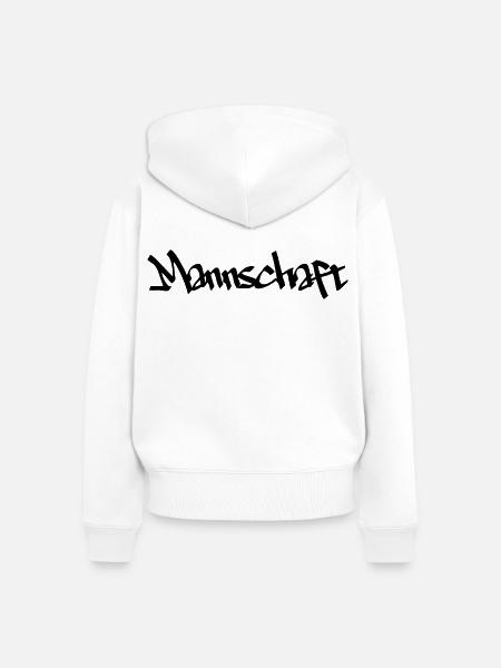 Mannschaft - Frauen Premium Bio Zip Hoodie - Weiß