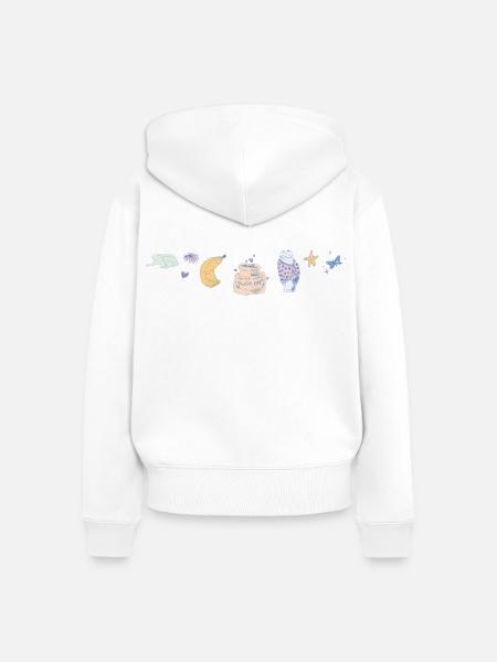 ARTIKEL - Frauen Premium Bio Zip Hoodie - Weiß