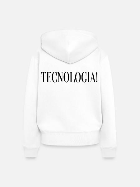 Tecnologia schwarz - Frauen Premium Bio Zip Hoodie - Weiß
