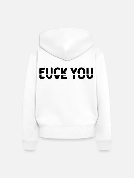 Ob ich dich liebe oder nicht # - Frauen Premium Bio Zip Hoodie - Weiß