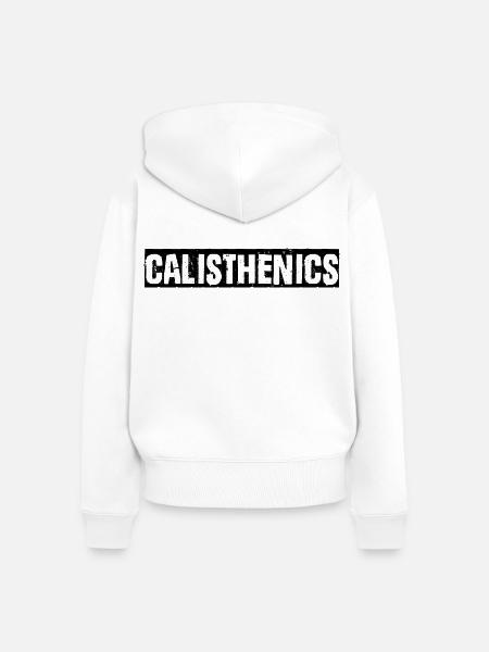 Calisthenics - Frauen Premium Bio Zip Hoodie - Weiß