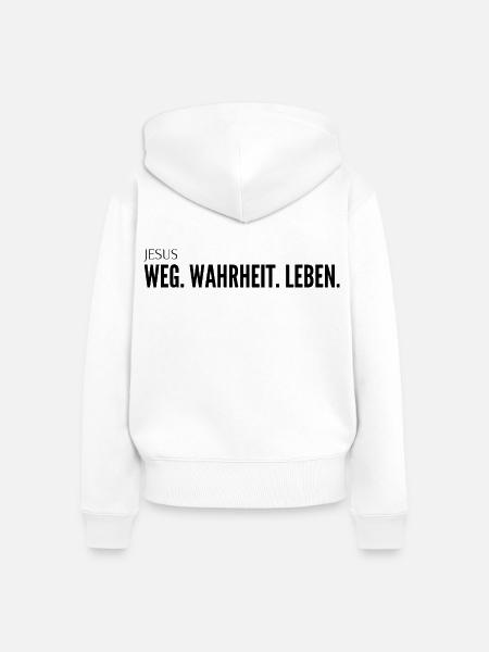 Jesus Christus - Frauen Premium Bio Zip Hoodie - Weiß