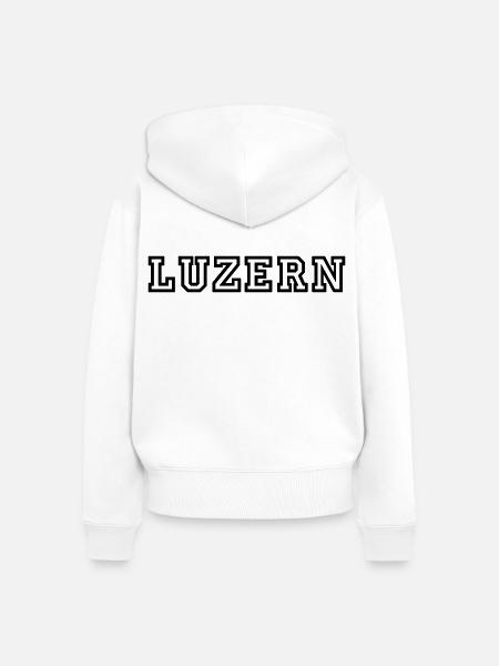 Luzern - Frauen Premium Bio Zip Hoodie - Weiß