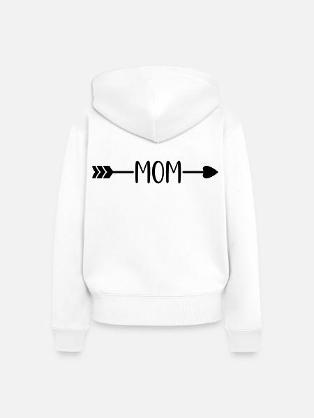 Mom - Frauen Premium Bio Zip Hoodie - Weiß