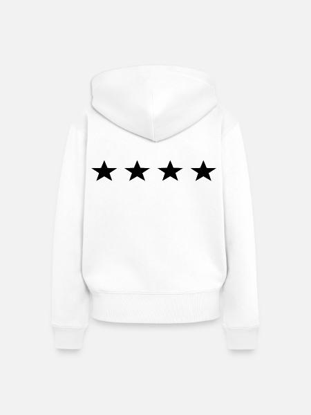 4 sterne - Frauen Premium Bio Zip Hoodie - Weiß