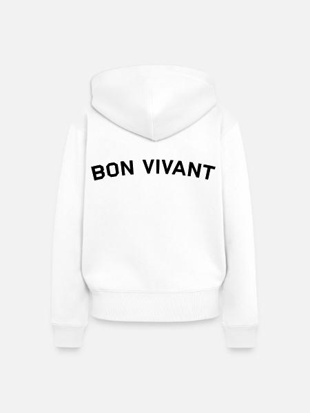 Bonvivant - Frauen Premium Bio Zip Hoodie - Weiß